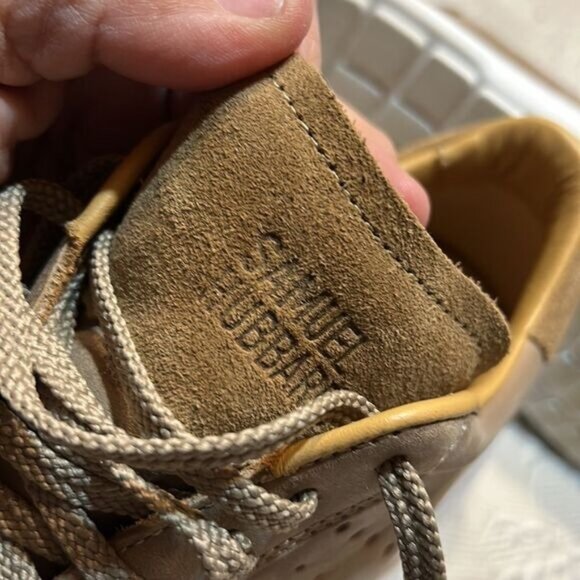 Samuel Hubbard Mens Leather Sneakers Size 7 M Tan Portugal - Picture 6 of 8